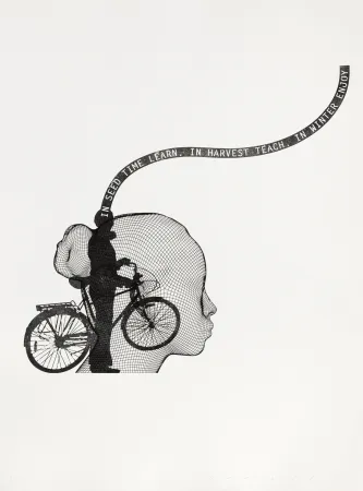 版画 Plensa - Suite du temps VII