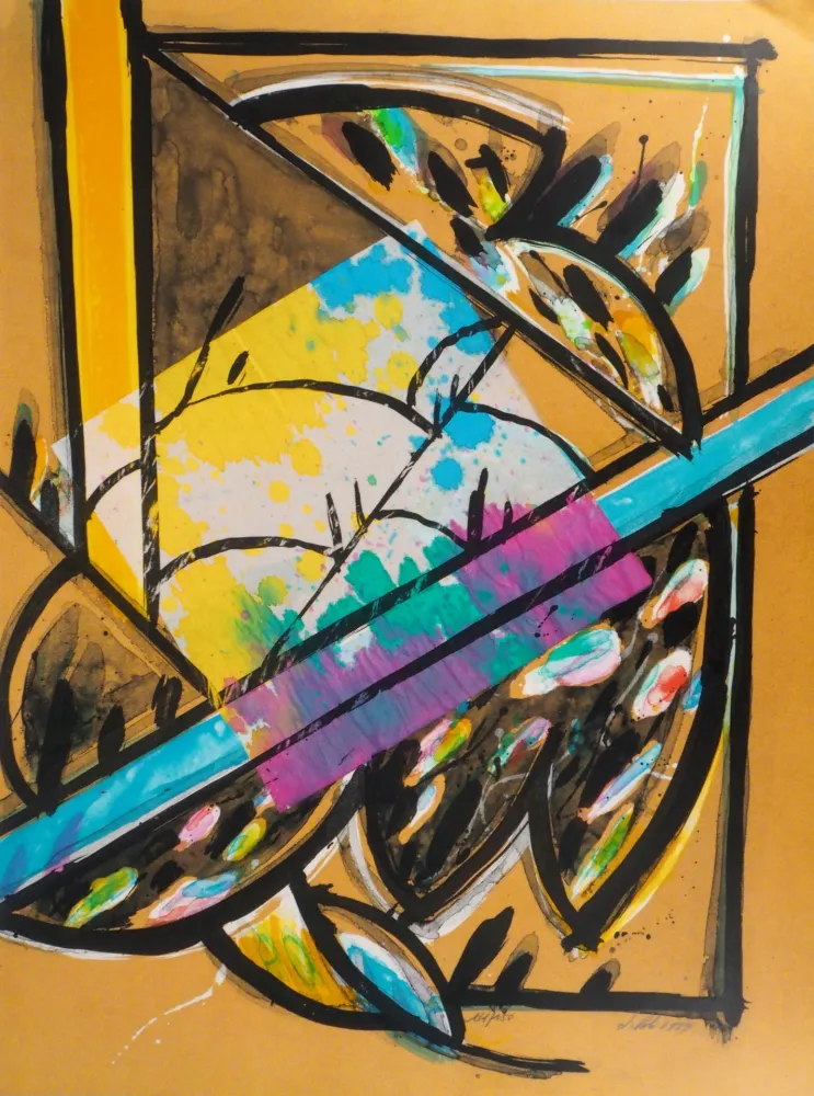 石版画 Poli - Les Perruches