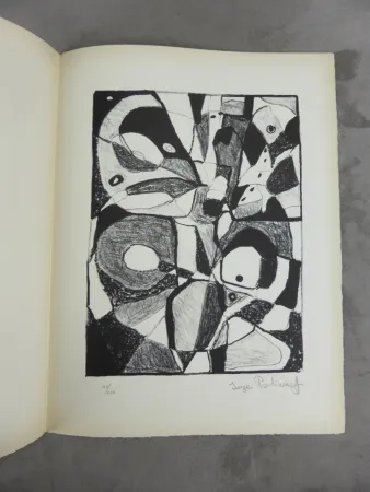 石版画 Poliakoff - Composition (1946)