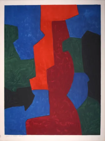 石版画 Poliakoff - Composition, 1975