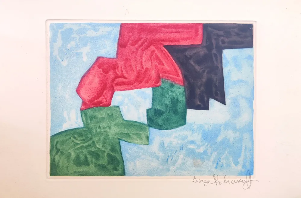 飞尘腐蚀法 Poliakoff - Composition Bleu, Noire, Rouge et Verte XVIII 