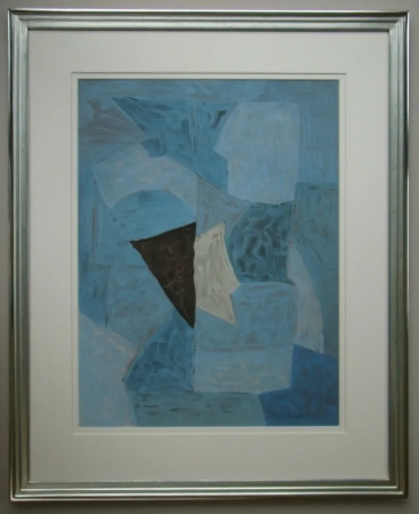 石版画 Poliakoff - Composition bleue
