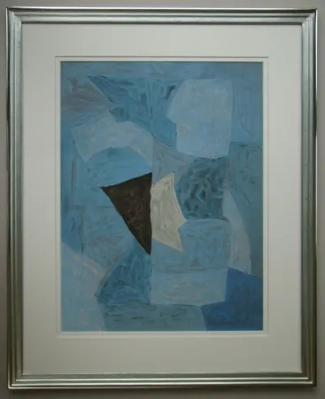 石版画 Poliakoff - Composition bleue