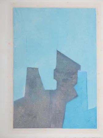 蚀刻飞尘法 Poliakoff - Composition bleue, Parménide, 1964 (#D)