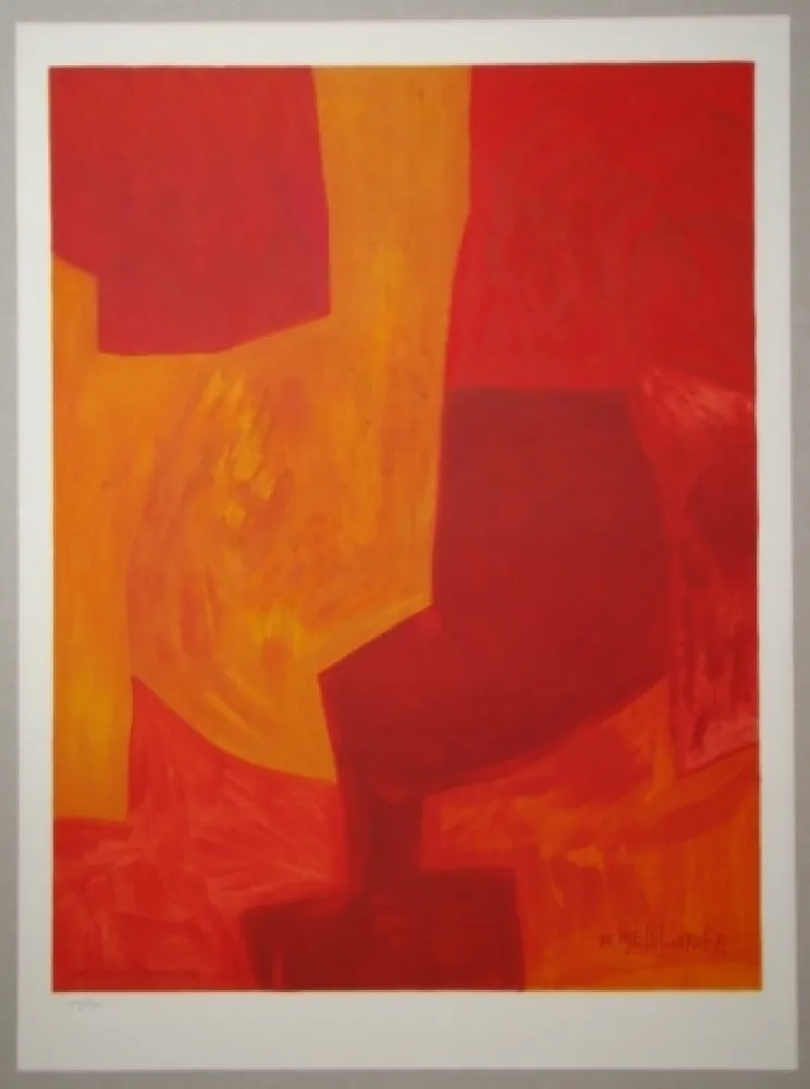 石版画 Poliakoff - Composition gouache 1969