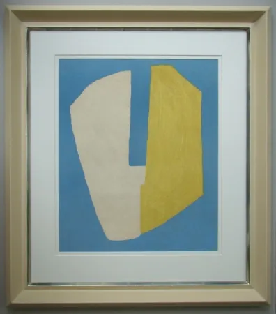 石版画 Poliakoff - Composition jaune et bleue