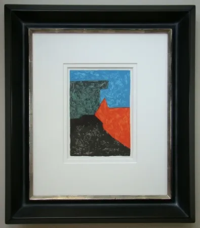 石版画 Poliakoff - Composition noire, rouge, bleue et verte