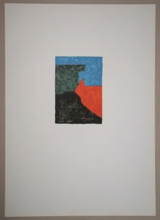石版画 Poliakoff - Composition noire, rouge, bleue et verte