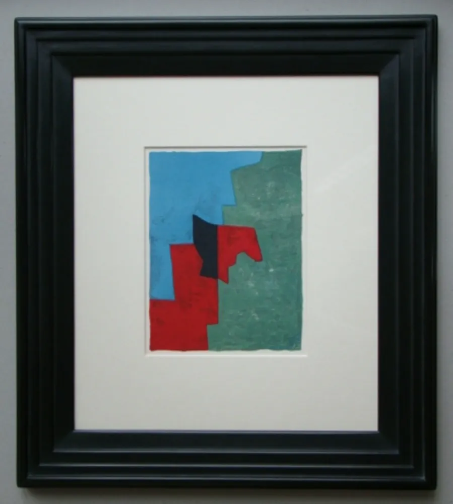 石版画 Poliakoff - Composition rouge, verte et bleue