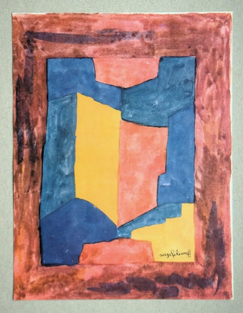 石版画 Poliakoff - Gouache, 1967