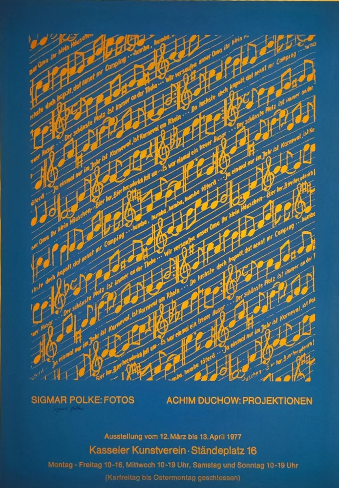 丝网印刷 Polke - Ausstellungsplakat Kasseler Kunstverein, 1977.