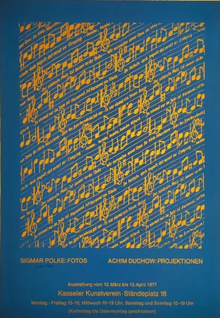 丝网印刷 Polke - Ausstellungsplakat Kasseler Kunstverein, 1977.
