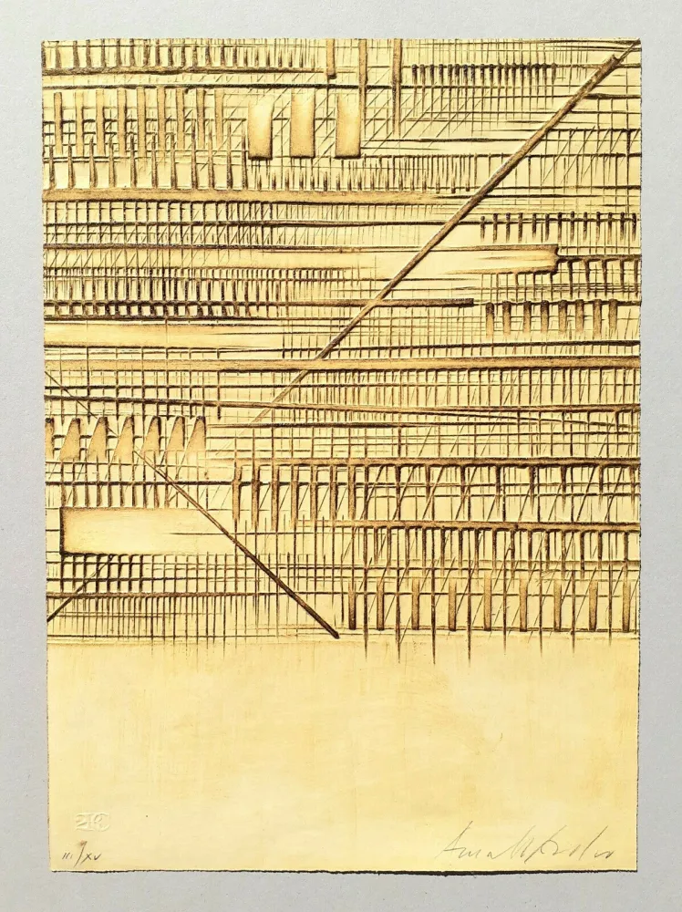 蚀刻版画 Pomodoro - Lettera sbarrata