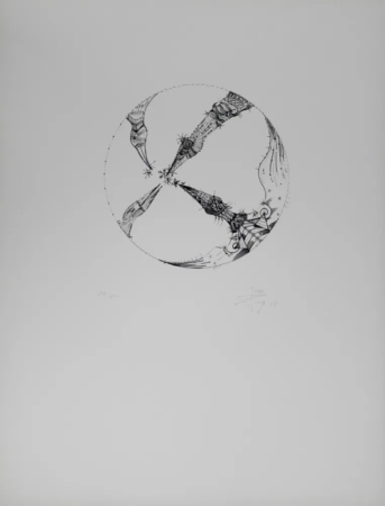 石版画 Ponç - 4 pájaros (4 Birds)