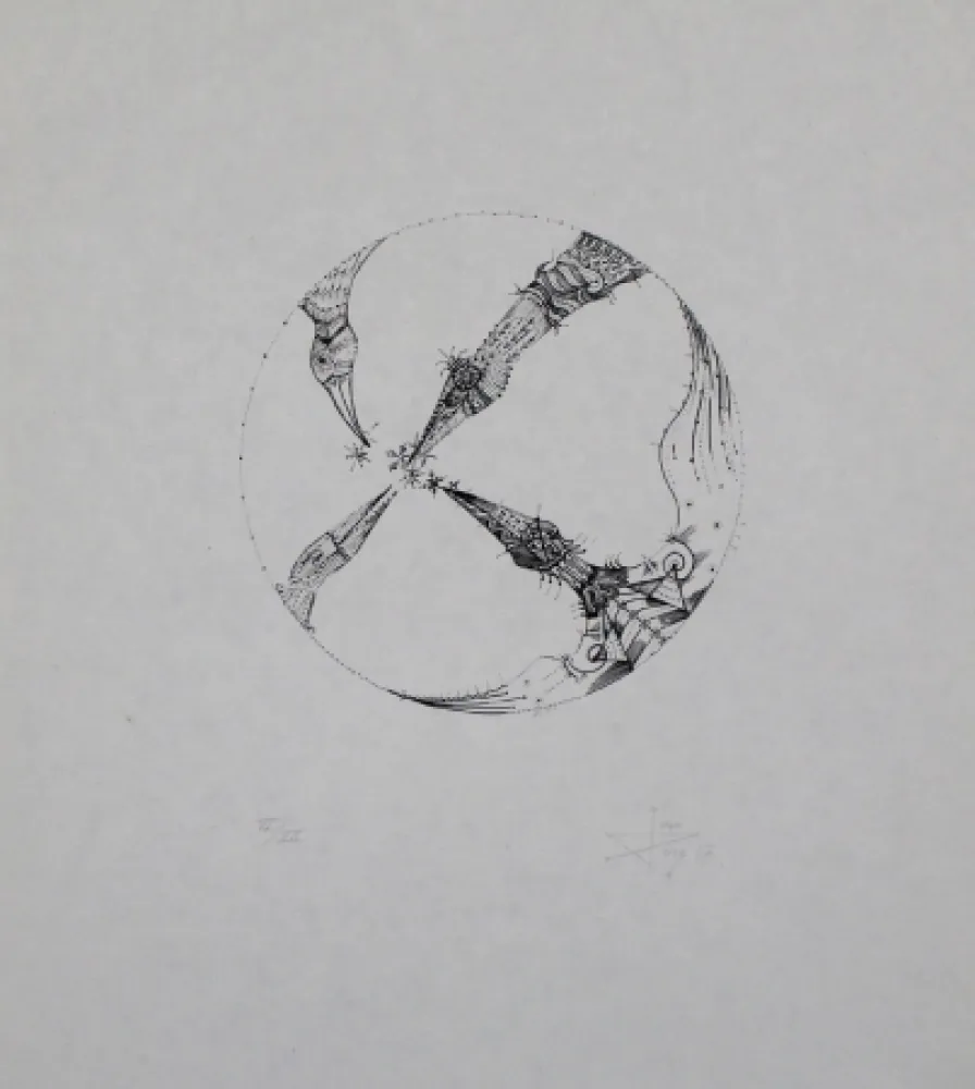 石版画 Ponç - 4 pájaros (4 Birds)