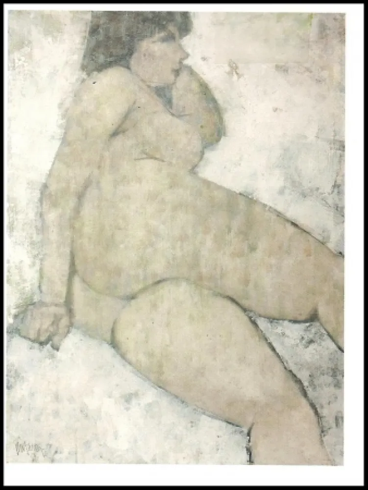 石版画 Portway - Reclining Nude
