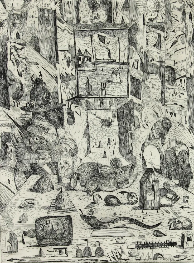 石版画 Possenti - SENZA TITOLO