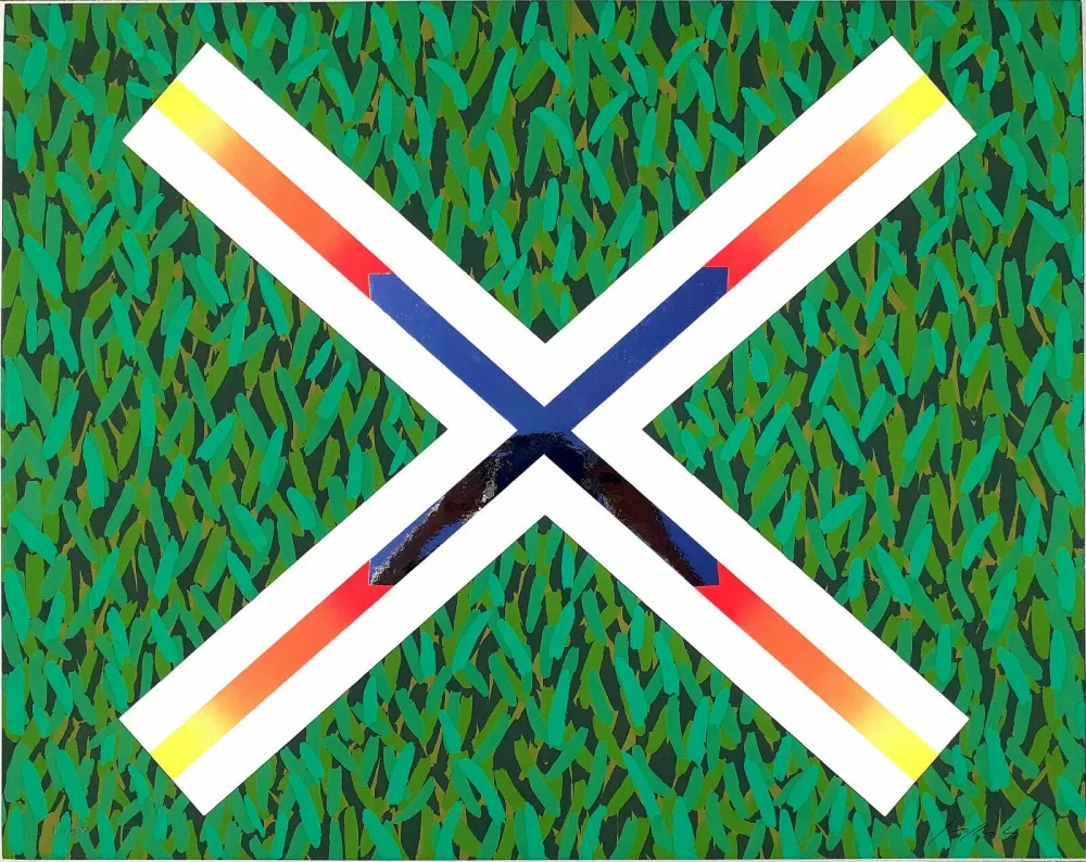 丝网印刷 Pozzati - Croce di Sant'Andrea