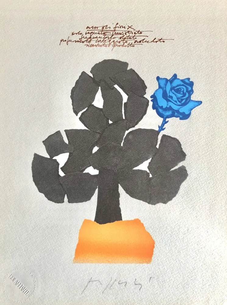 胶版印刷 Pozzati - Fiori (Flowers)