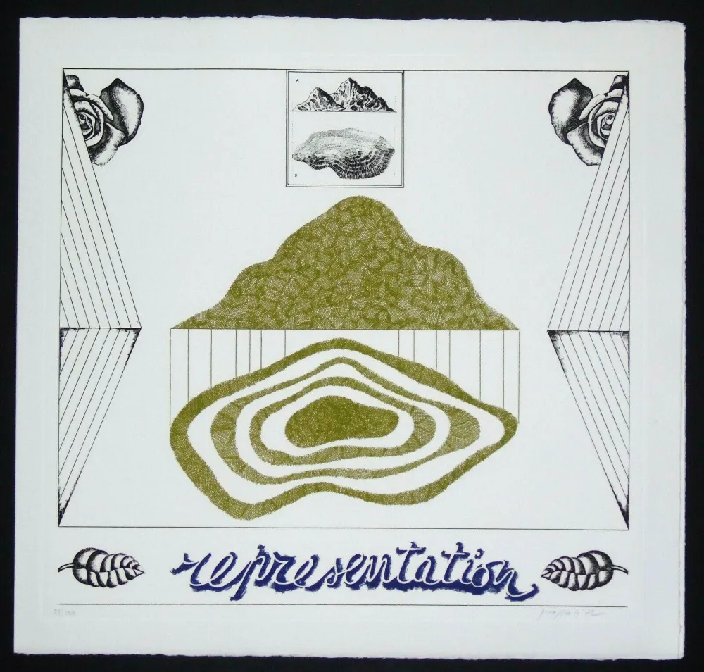 版画 Pozzati - Representation