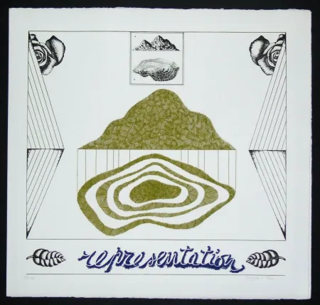 版画 Pozzati - Representation
