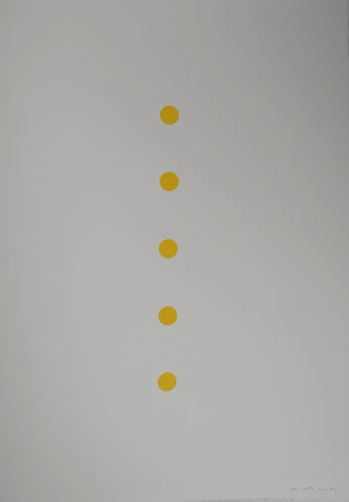 石版画 Prantl - Alignement Jaune 