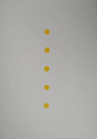 石版画 Prantl - Alignement Jaune 