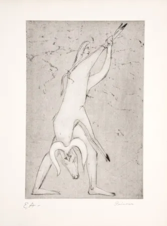 蚀刻版画 Prinner - Le livre des morts Égyptiens, 1948.