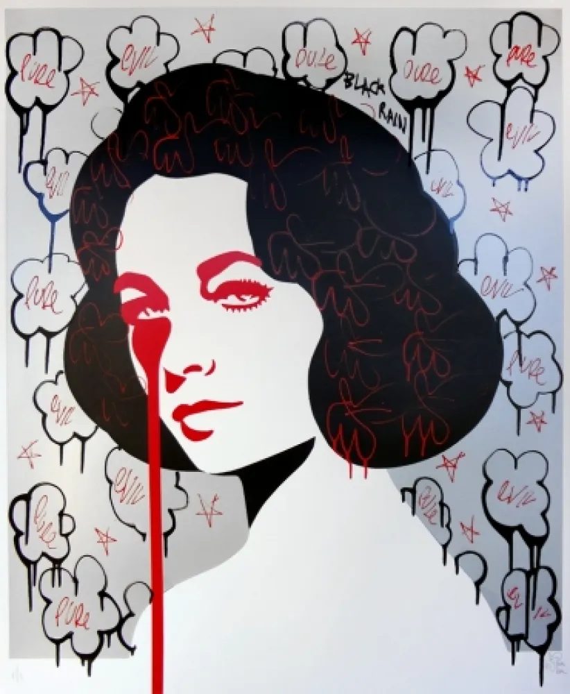 丝网印刷 Pure Evil - Eddie Fisher's nightmare (silver popcorn)