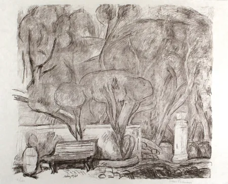 石版画 Purrmann - Garten in Levanto