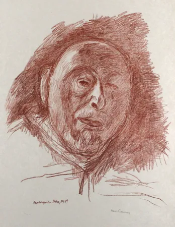 石版画 Purrmann - Selbstbildnis