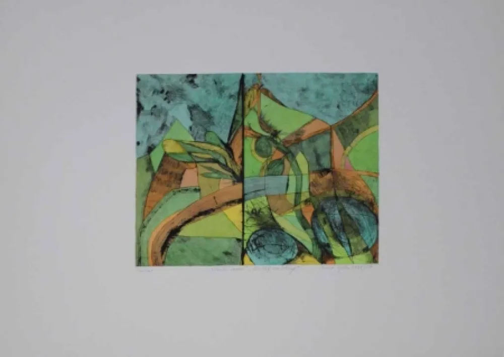 干刻版画 Pyroth - Allerlei innen.  Der Riss im Gebirge.