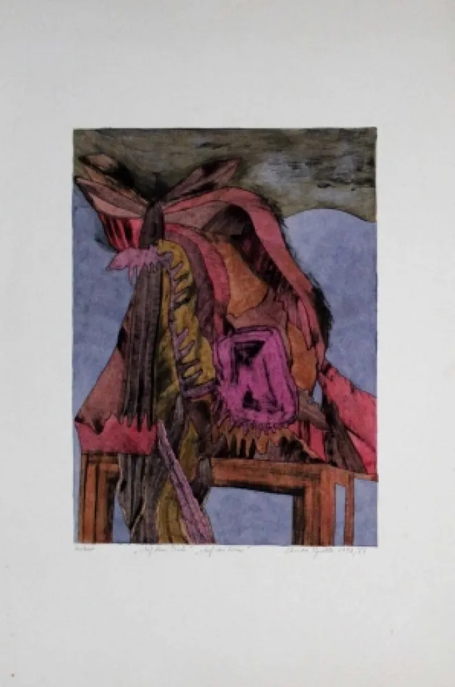 干刻版画 Pyroth - Auf dem Tisch / Auf der Krim 