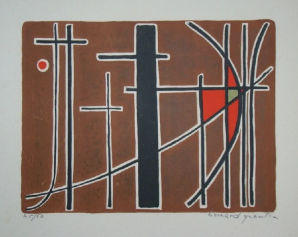 石版画 Quentin - Composition, 1956