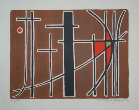 石版画 Quentin - Composition, 1956