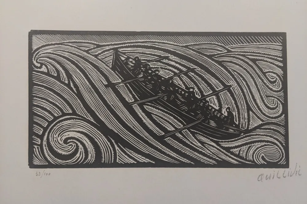 蚀刻版画 Quillivic - La vague