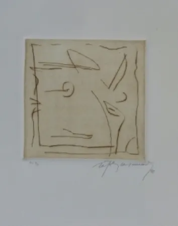 干刻版画 Ràfols Casamada - Composition 28