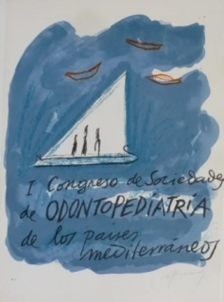 石版画 Ràfols Casamada - I CONGRESO DE SOCIEDADA DE ODONTOPEDIATRIA