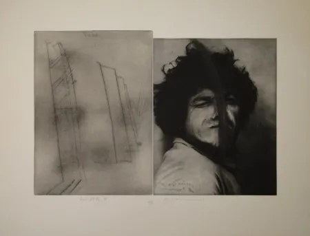 版画 Rainer - Doppelporträt oder Stirnspalt 