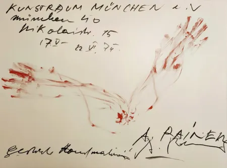 胶版印刷 Rainer - Kunstraum München, 1974. 