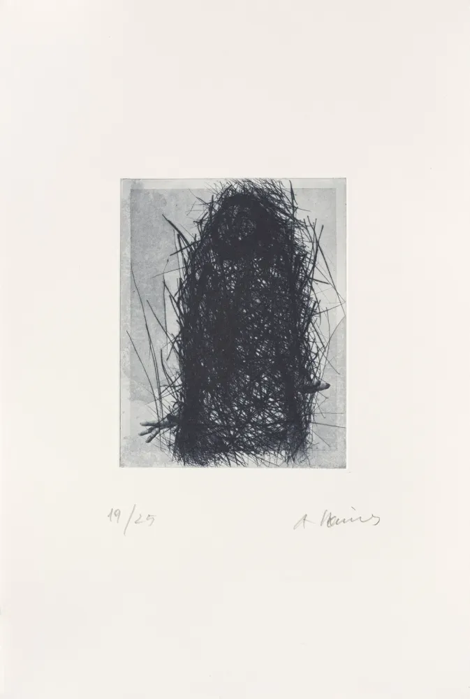 版画 Rainer - Überdeckte Selbstdarstellung (Körperpose)