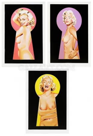 石版画 Ramos - PEEK A BOO MARILYN TRIPTYCH