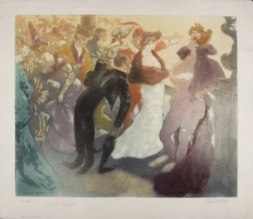 蚀刻飞尘法 Ranft - Le bal masqué, 1899