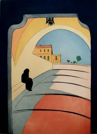 版画 Rathbone - Entrance to Monaco