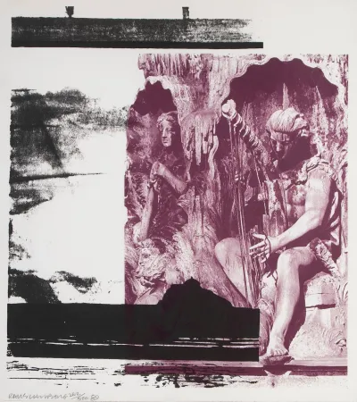 石版画 Rauschenberg - Broken Harp