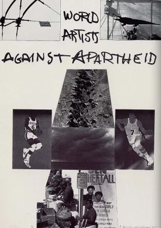 胶版印刷 Rauschenberg - Contre l'apartheid