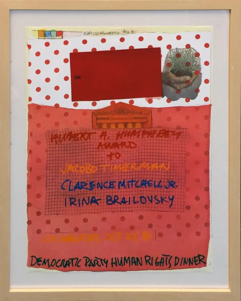 石版画 Rauschenberg - DEMOCRATIC PARTY HUMAN RIGHTS DINNER