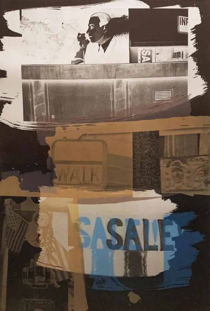 石版画 Rauschenberg - Fence