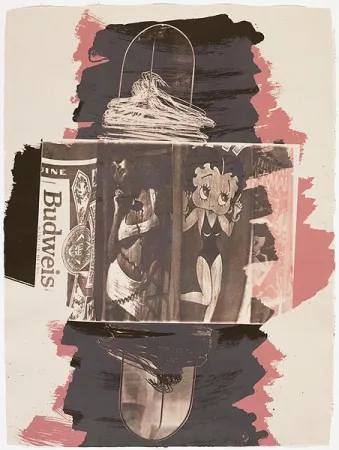 石版画 Rauschenberg - Hollywood Sphinx, from Illegal Tender L.A.