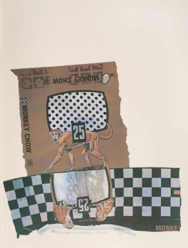 丝网印刷 Rauschenberg - Monkey Chow, from Chow Bags